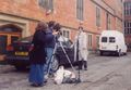 Filming outside Heslington Hall