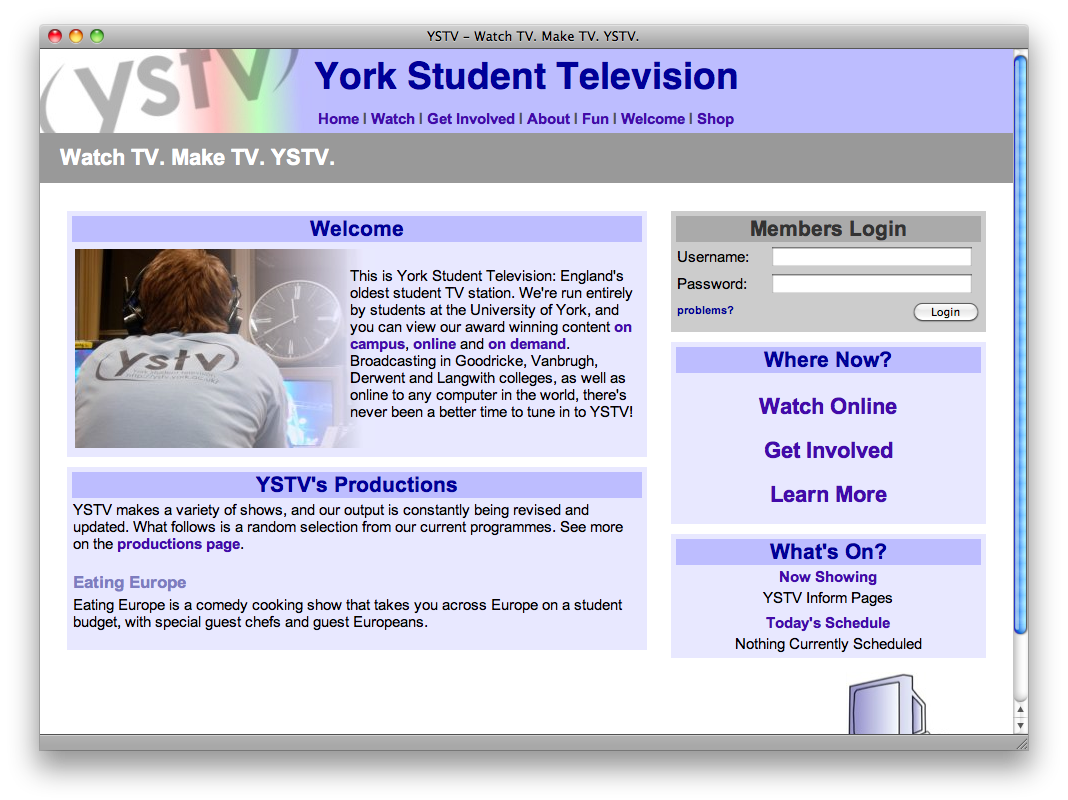 YSTV Website pre-October 2009.png